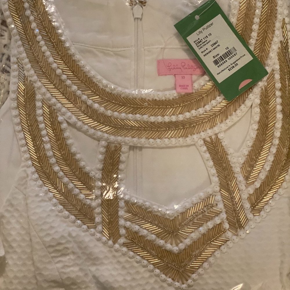 Lilly Pulitzer Carlton Shift Dress Resort White